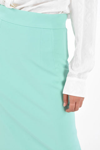 Back Losure Midi Cady Skirt