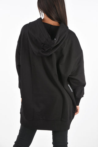 Printed Maxi Sweatshirt with Hood