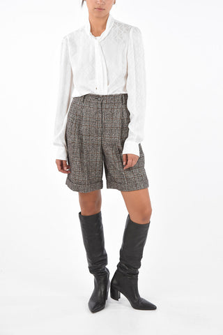 Blend Wool High Waist Skirt