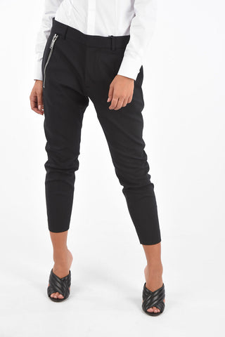 Pantaloni in Lana vergine con Dettaglio Zip