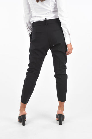 Pantaloni in Lana vergine con Dettaglio Zip