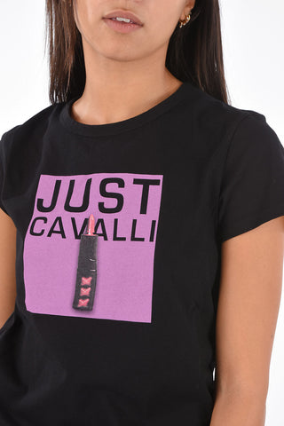 T-Shirt Girocollo con Stampa Logo