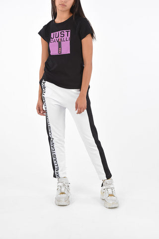 T-Shirt Girocollo con Stampa Logo