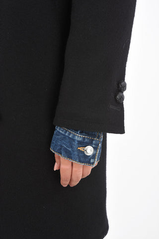 Faux-Fur Collar Double-Breasted Coat