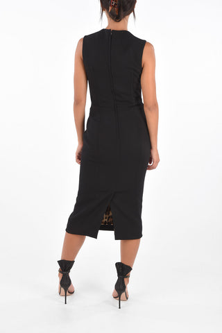 Virgin Wool Lined Sleeveless Dress