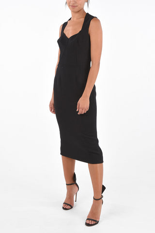 Virgin Wool Lined Sleeveless Dress