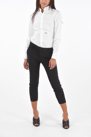 Stretchy Wool COOL GIRL FIT Cropped Pants