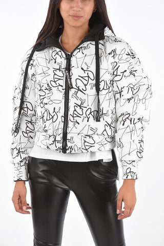 Reversible Cropped Maxi Puffer Jacket with Hood