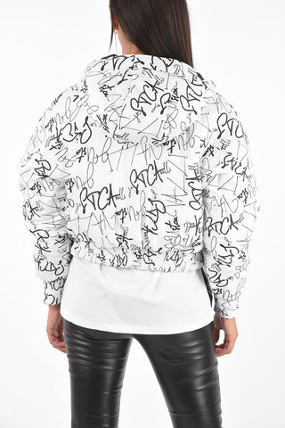 Reversible Cropped Maxi Puffer Jacket with Hood