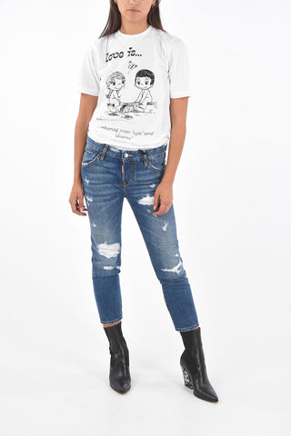 Distressed COOL GIRL Cropped Jeans