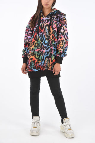 Printed Maxi Sweatshirt with Hood