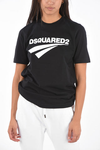 Crewneck T-shirt with Front Print
