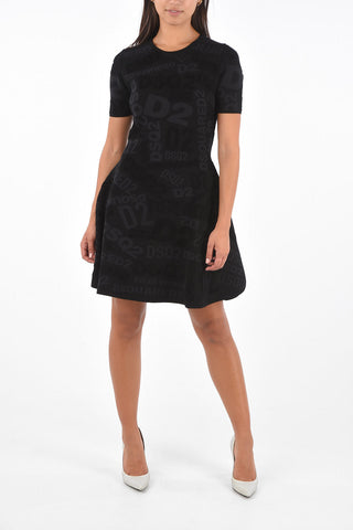 All Over Logo Knit Dress