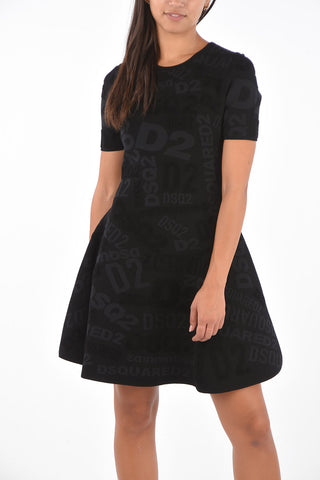 All Over Logo Knit Dress