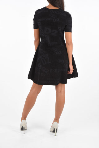 All Over Logo Knit Dress