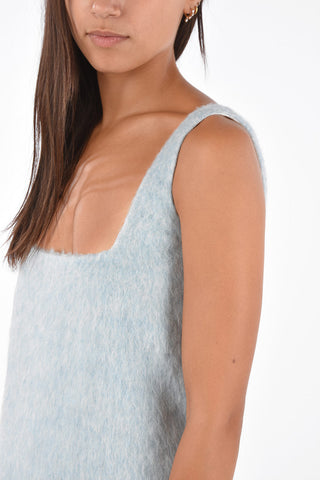 Vestito Shift Sfoderato con Scollo Quadrato