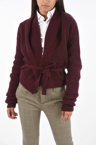 Cardigan a Portafoglio in Lana e Cashmere