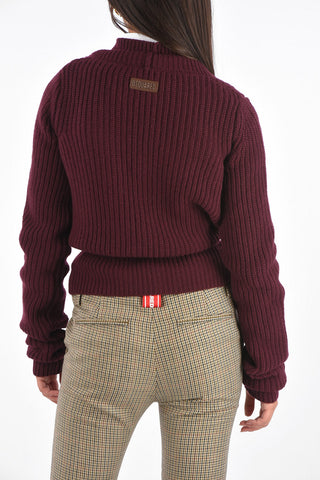 Cardigan a Portafoglio in Lana e Cashmere