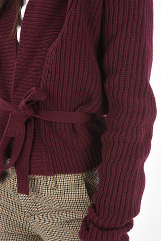 Cardigan a Portafoglio in Lana e Cashmere
