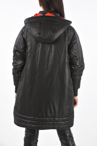 Maxi Giubbotto Puffer Reversibile con Cappuccio