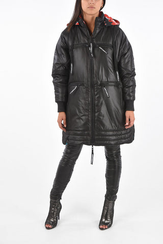 Maxi Giubbotto Puffer Reversibile con Cappuccio