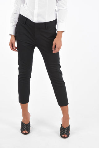 Stretchy Wool COOL GIRL FIT Cropped Pants