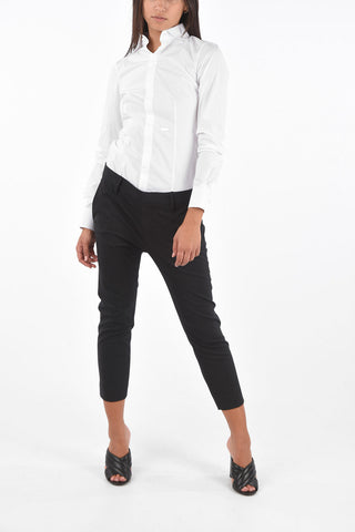 Stretchy Wool COOL GIRL FIT Cropped Pants