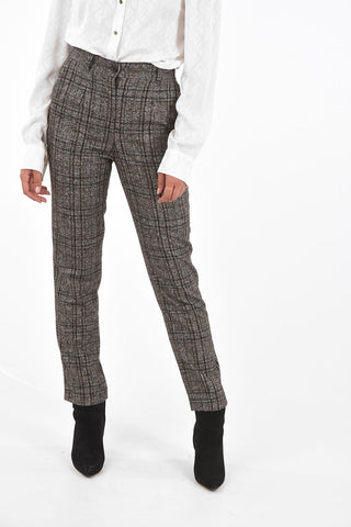 High Waist Tartan Pants