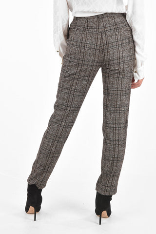 High Waist Tartan Pants