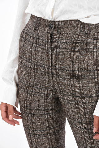 High Waist Tartan Pants