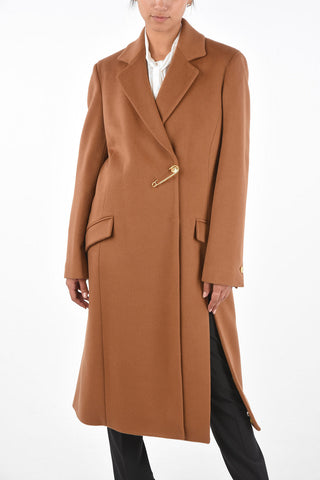 Coat with Decorative Brooch