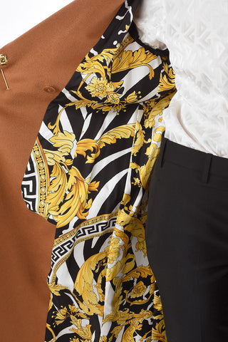 Coat with Decorative Brooch