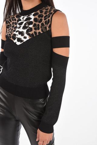 Maglia Slim Fit con Dettagli Laser Cut