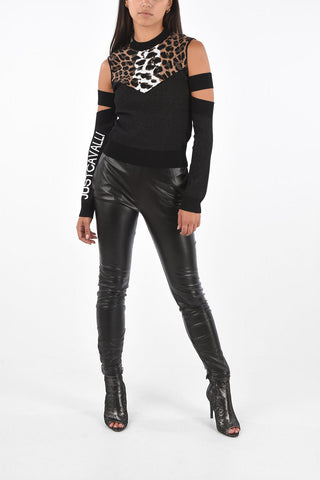 Maglia Slim Fit con Dettagli Laser Cut