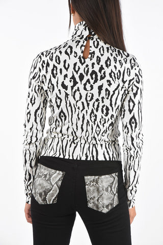 Fabric Slim Fit Turtle-Neck Sweater 