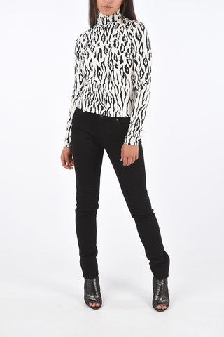 Fabric Slim Fit Turtle-Neck Sweater 