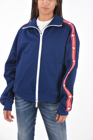 Full Zip Sweatshirt with Logoed Side Bands