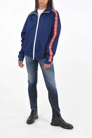 Full Zip Sweatshirt with Logoed Side Bands