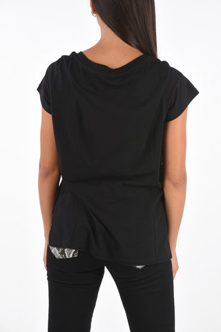 T-Shirt Logata con Maxi Stampa Skull