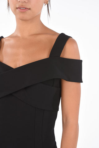 Crossed Neckline Sheat Dress