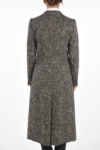 Wool and Alphaca Peaked Lapel Chesterfield Coat
