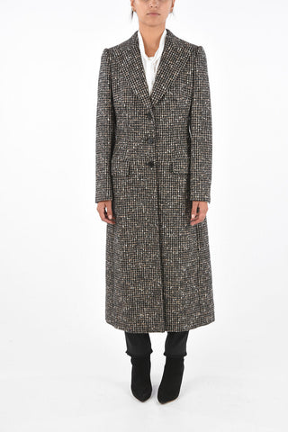 Wool and Alphaca Peaked Lapel Chesterfield Coat
