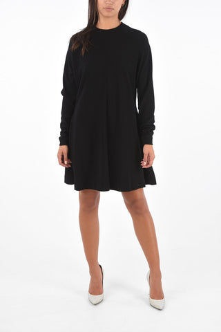 Jetted Pocket Long Sleeve Shift Dress