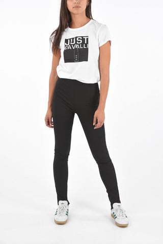 Side Logo Band Slim Fit Stirrup Pants