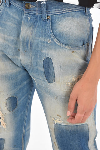 Baggy Fit Distressed Jeans 22cm