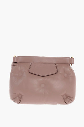 MM11 Leather Glam Slam Cluch Bag with Chain Shoulder Removable