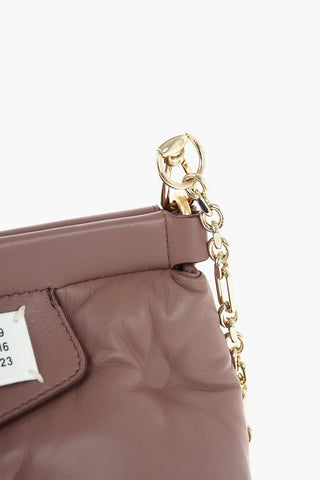 MM11 Leather Glam Slam Cluch Bag with Chain Shoulder Removable