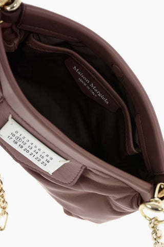 MM11 Leather Glam Slam Cluch Bag with Chain Shoulder Removable