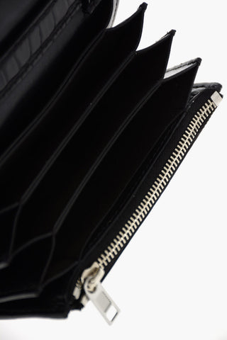 MM11 crocodile print leather crossbody mini bag