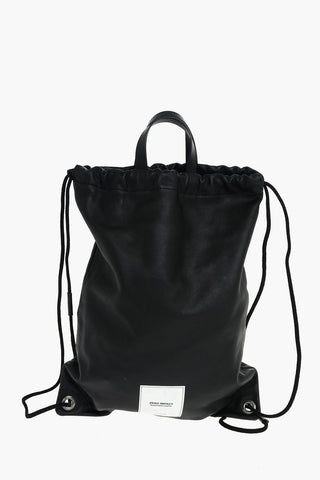 MM11 leather Drawstring bag